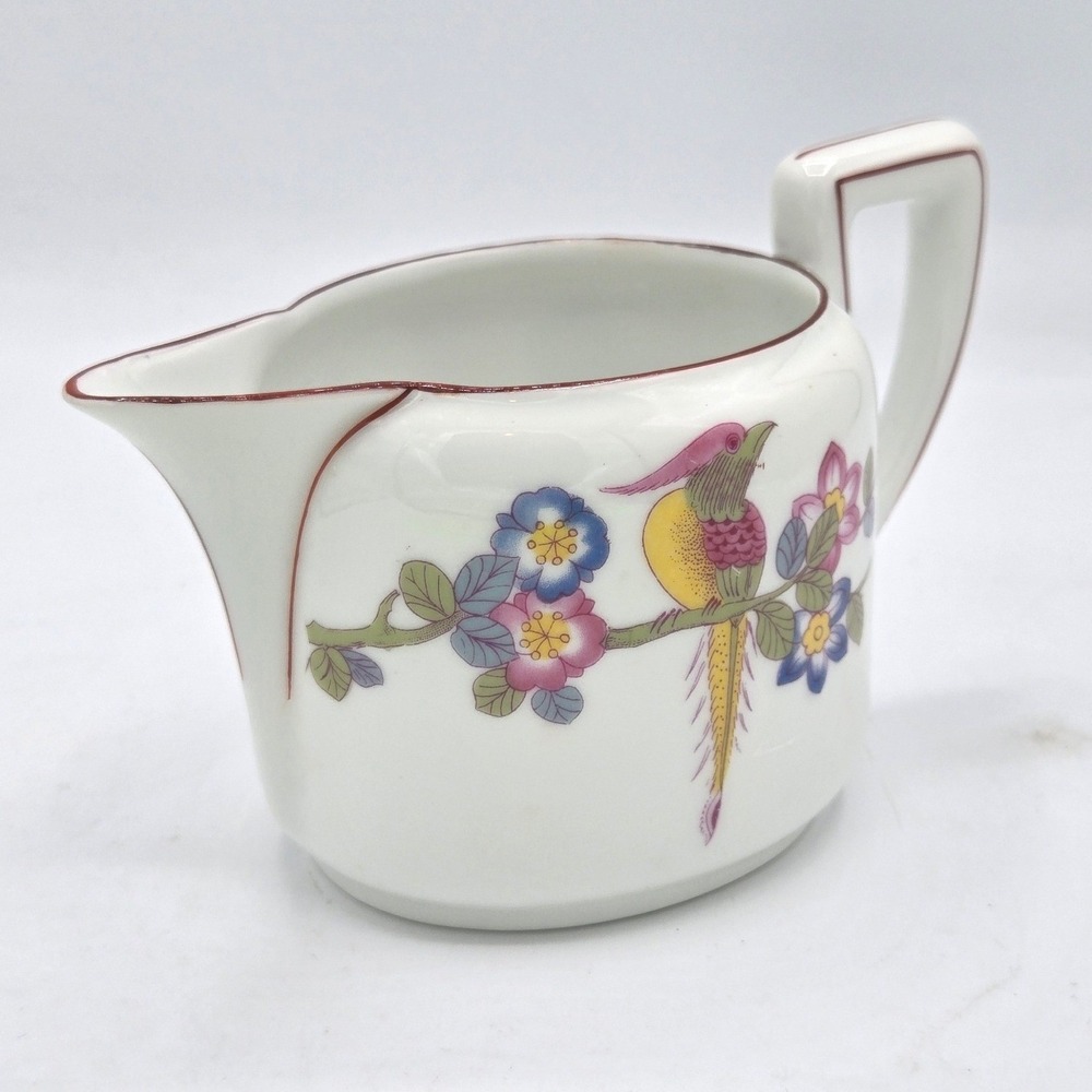 Vintage Crown Bavaria Porcelain Creamer - Bird of Paradise‎ Motif